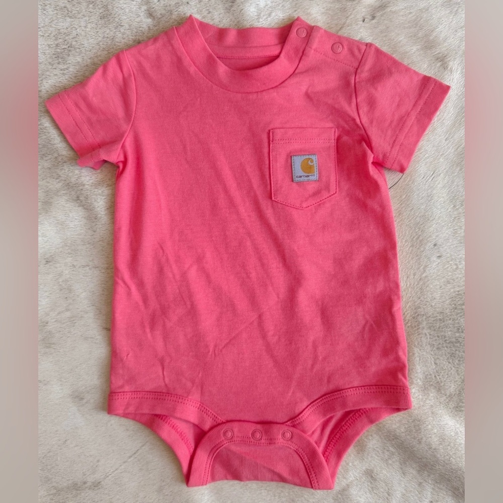 6 Months - Carhartt Pink Pocket Bodysuit 💖